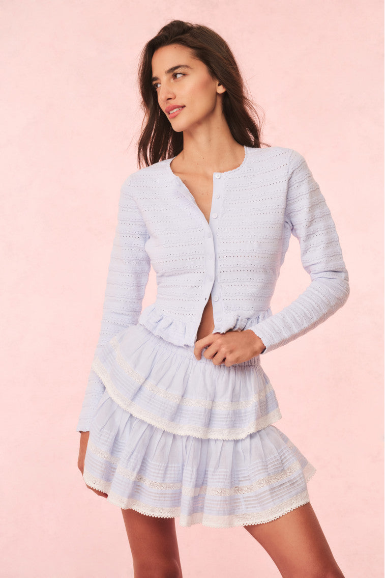 Rogan Pointelle Knit Cardigan
