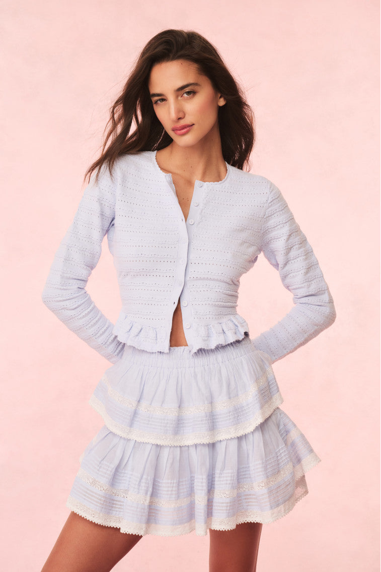 Rogan Pointelle Knit Cardigan